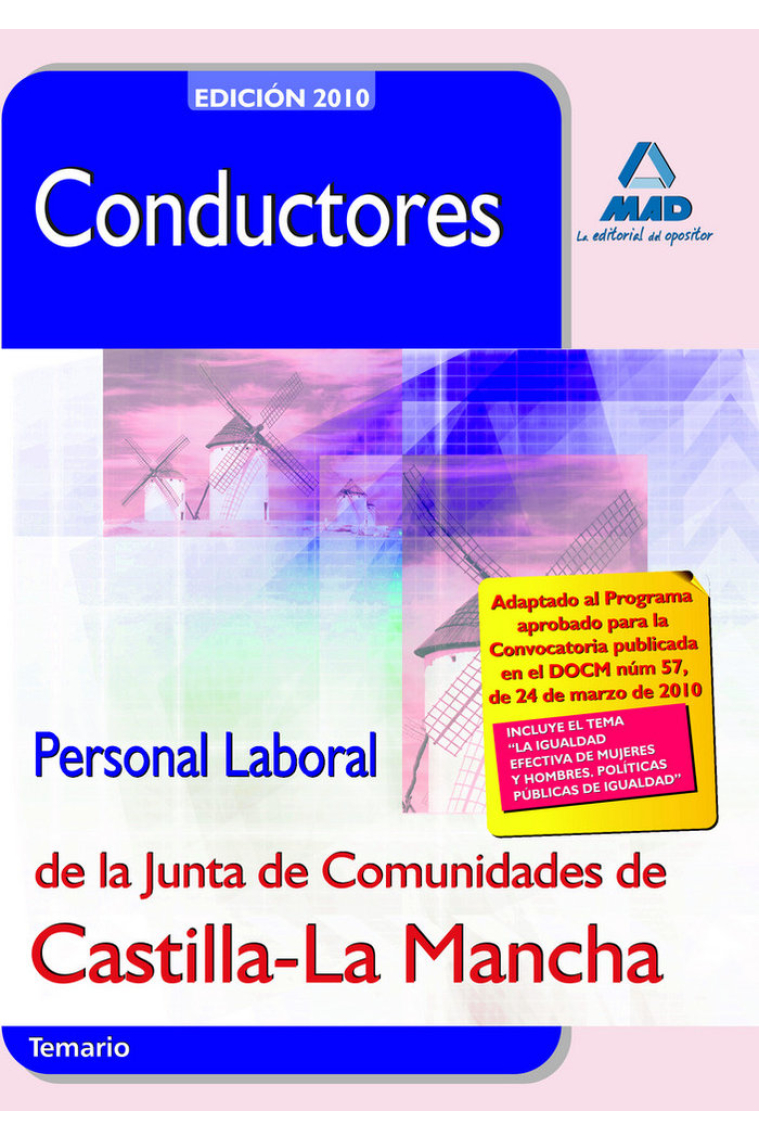 Conductores. Personal laboral de la junta de comunidades de castilla-la mancha. Temario