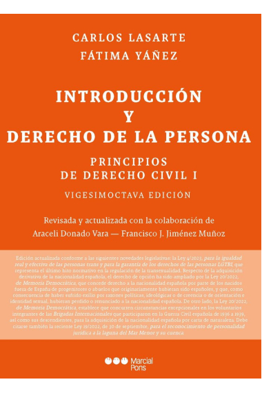 INTRODUCCION Y DERECHO DE LA PERSONA 28ª ED PRINCIPIO DEREC