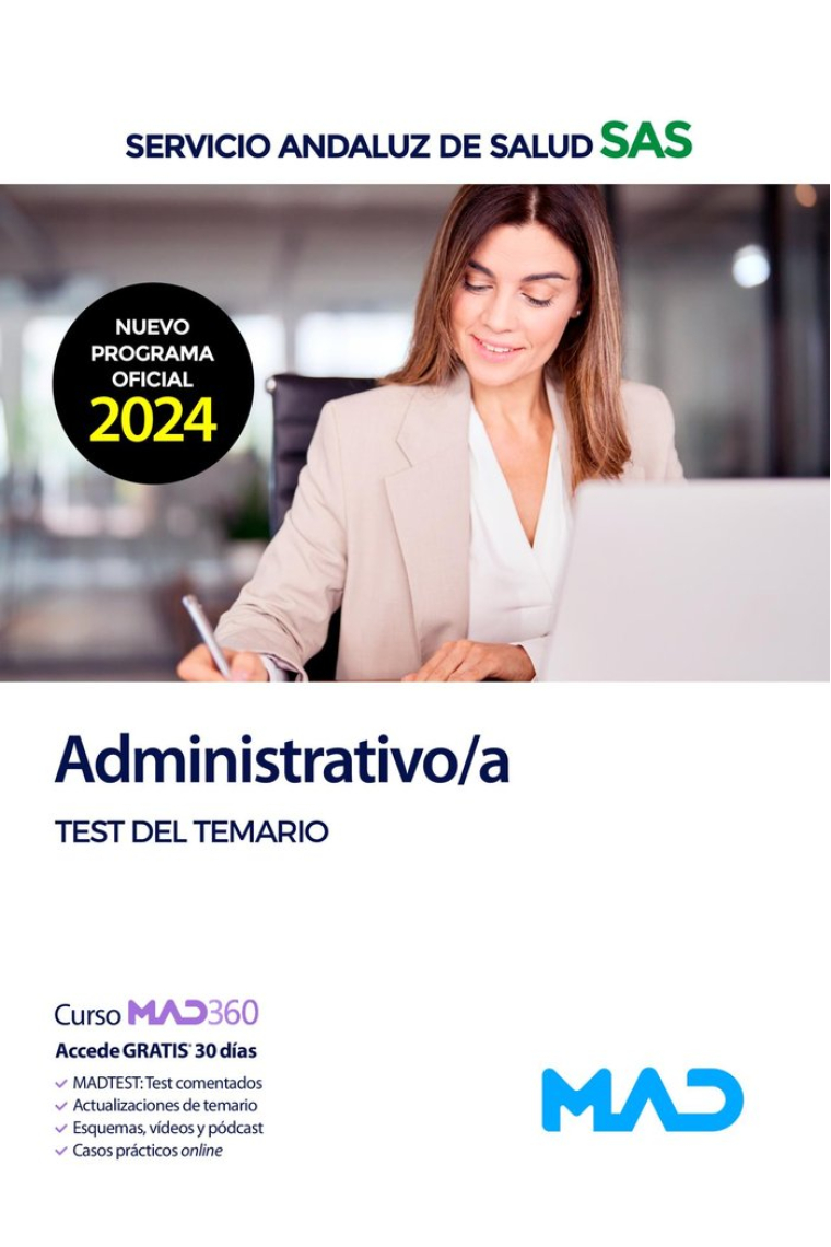 ADMINISTRATIVO/A TEST TEMARIO SERVICIO ANDALUZ SALUD SAS