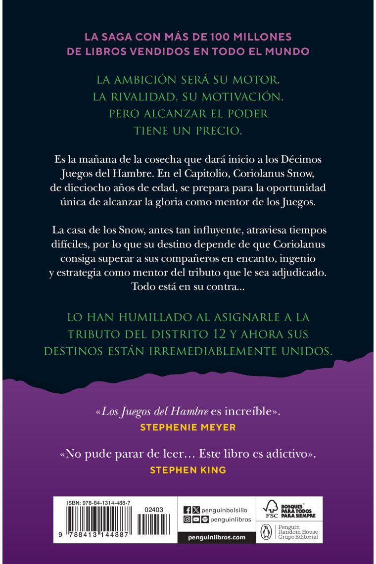 Balada de pájaros cantores y serpientes (Los Juegos del Hambre)