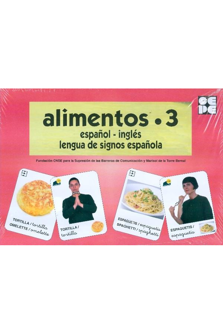 Alimentos 3: español-inglés-lengua de signos española