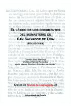 El léxico de los documentos del monasterio de San Salvador de Oña (siglos X-XIII)