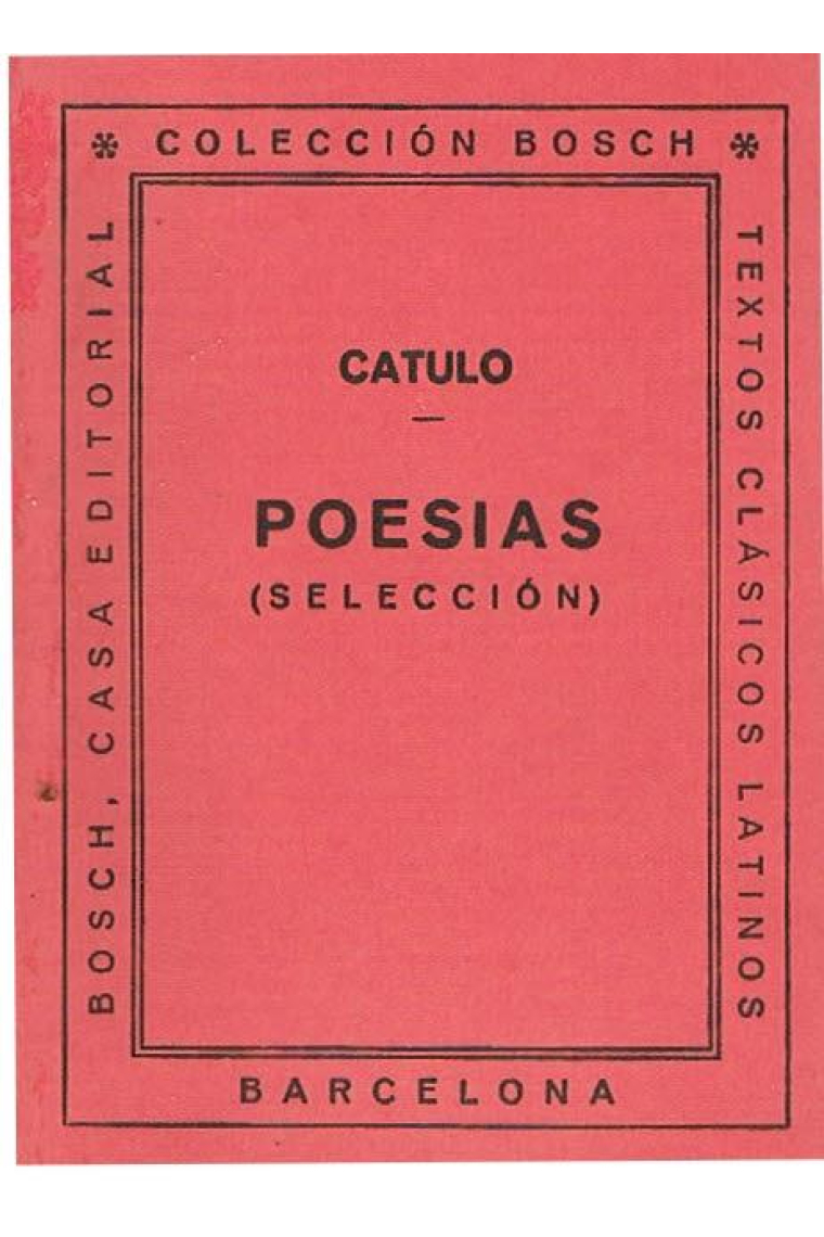 Poesias (Selección) de Cátulo