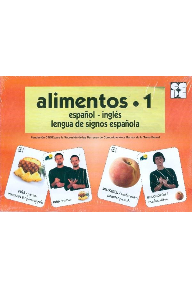 Alimentos 1 : Español - inglés. Lengua de signos española