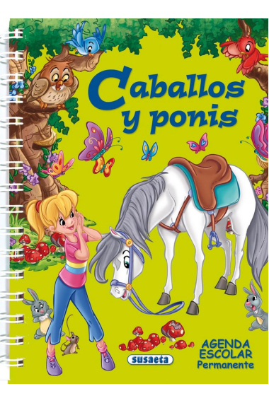 Agenda escolar permanente - Caballos y ponis