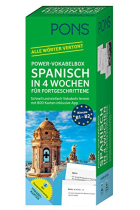 PONS Power-Vokabelbox Spanisch in 4 Wochen für Fortgeschrittene: Schnell und einfach Vokabeln lernen mit 800 Karten inklusive App. Alle Wörter vertont
