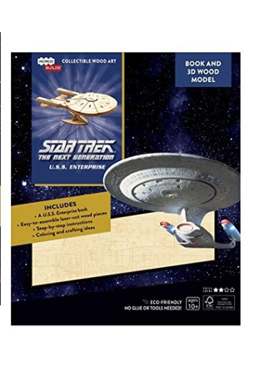 IncrediBuilds: Star Trek The Next Generation: U.S.S. Enterprise Book and 3D Wood Model