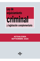 Ley de Enjuiciamiento Criminal y legislación complementaria (2020)