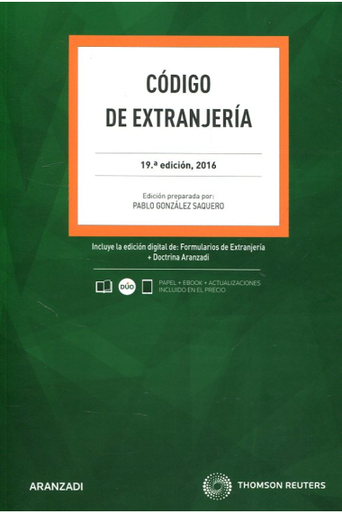 Código extranjería. 19ª edición (2016)