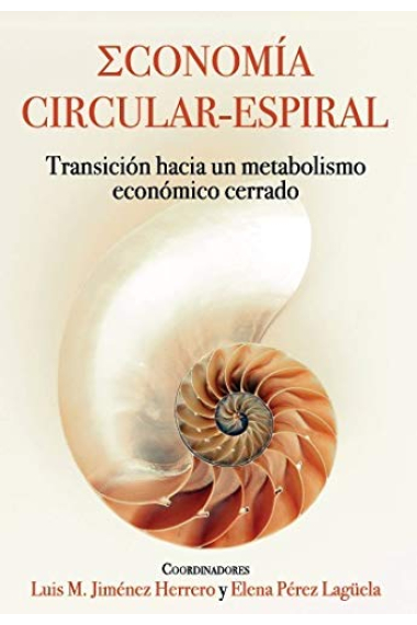 Economía circular - espiral. Transacción hacia un metabolismo económico cerrado