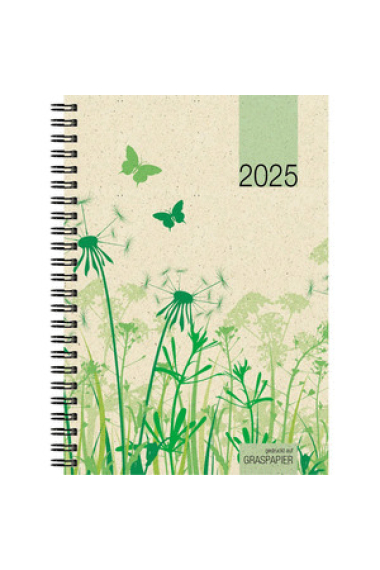 AGENDA 2025 PAPEL DE HIERBA SV 13,7X19,6CM