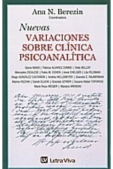 Nuevas variaciones sobre clínica psicoanalitica