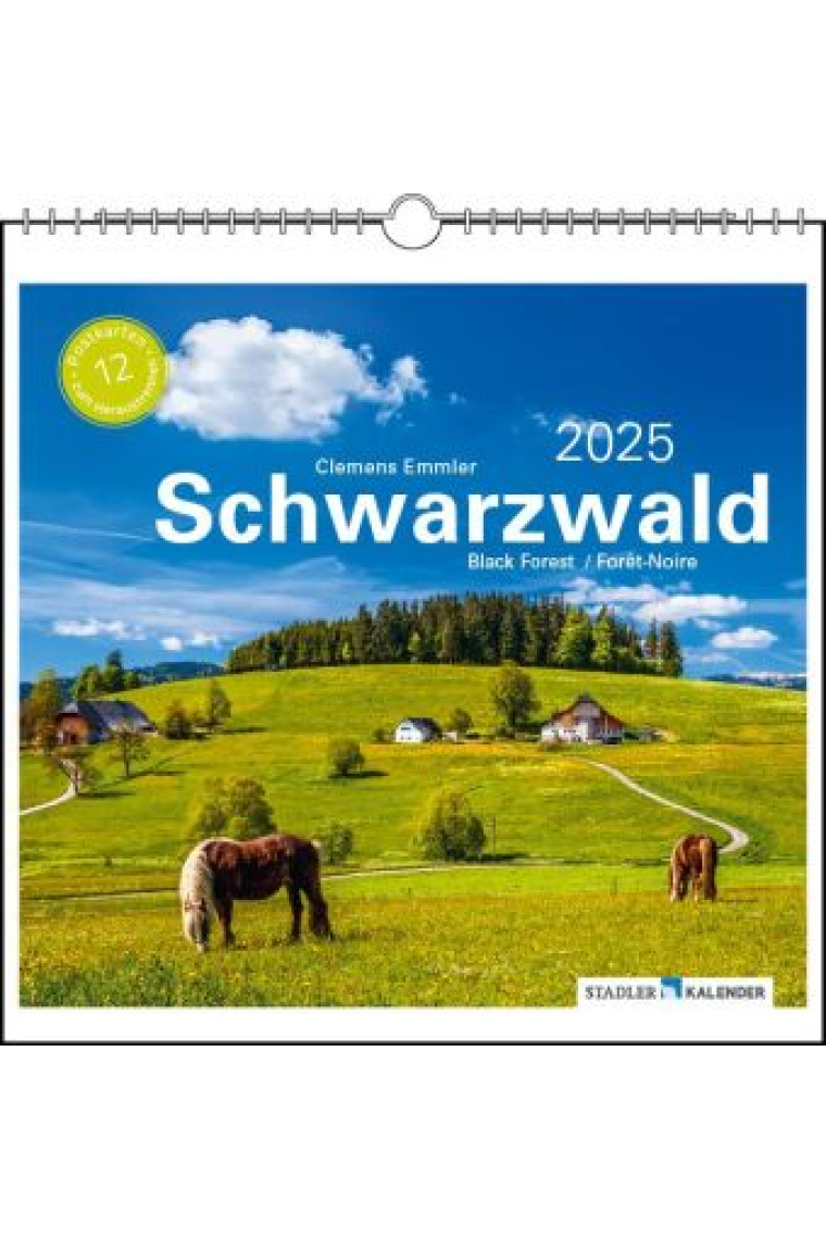 Schwarzwald 2025 Postkarten-Tischkalender