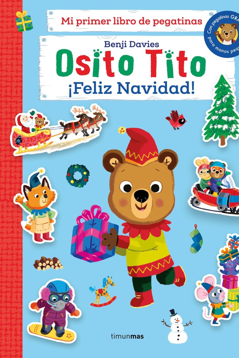 Osito Tito. Mi primer libro de pegatinas. ¡Feliz Navidad!