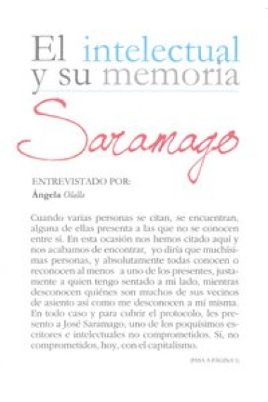 INTELECTUAL Y SU MEMORIA SARAMAGO