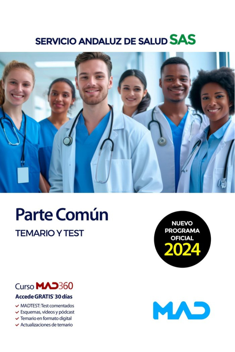 TEMARIO Y TEST PARTE COMUN SERVICIO ANDALUZ SALUD SAS