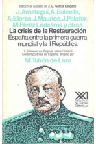 Crisis de la Restauración España entre I Guerra Mundial y II Rep.