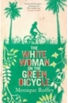 White Women on the green Bycicle