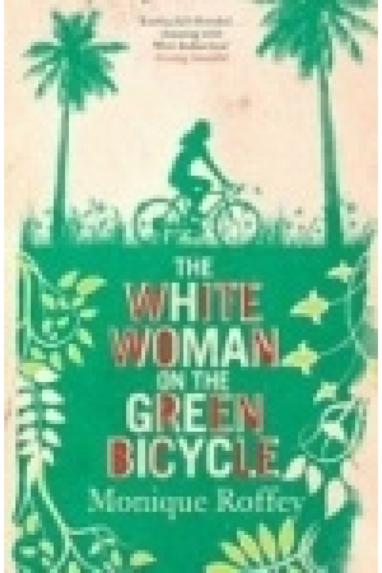 White Women on the green Bycicle