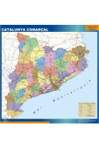 Mapa Mural de Catalunya Comarques -Mini-