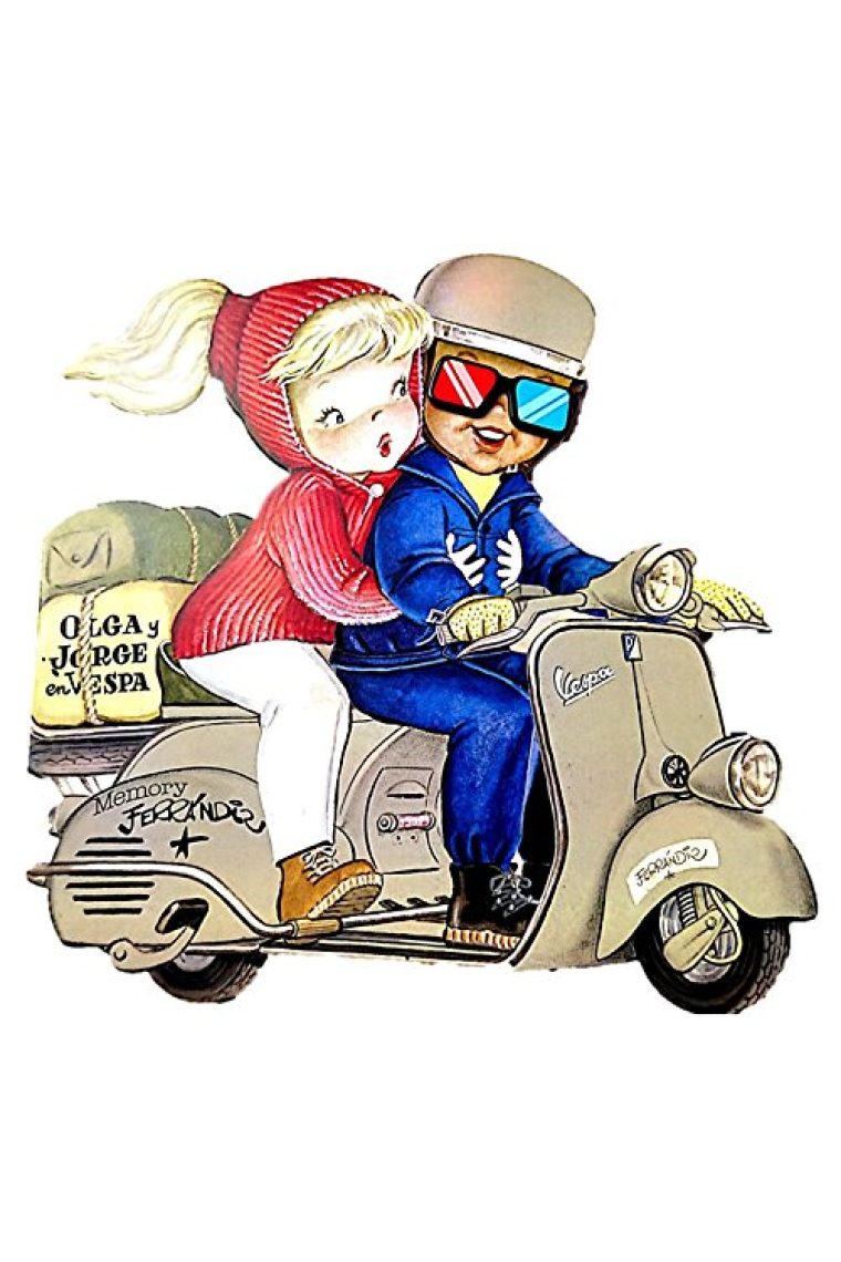 Olga y Jorge en Vespa (Ferrándiz)