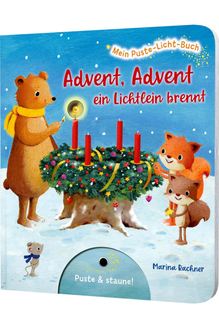 Mein Puste-Licht-Buch: Advent, Advent, ein Lichtlein brennt