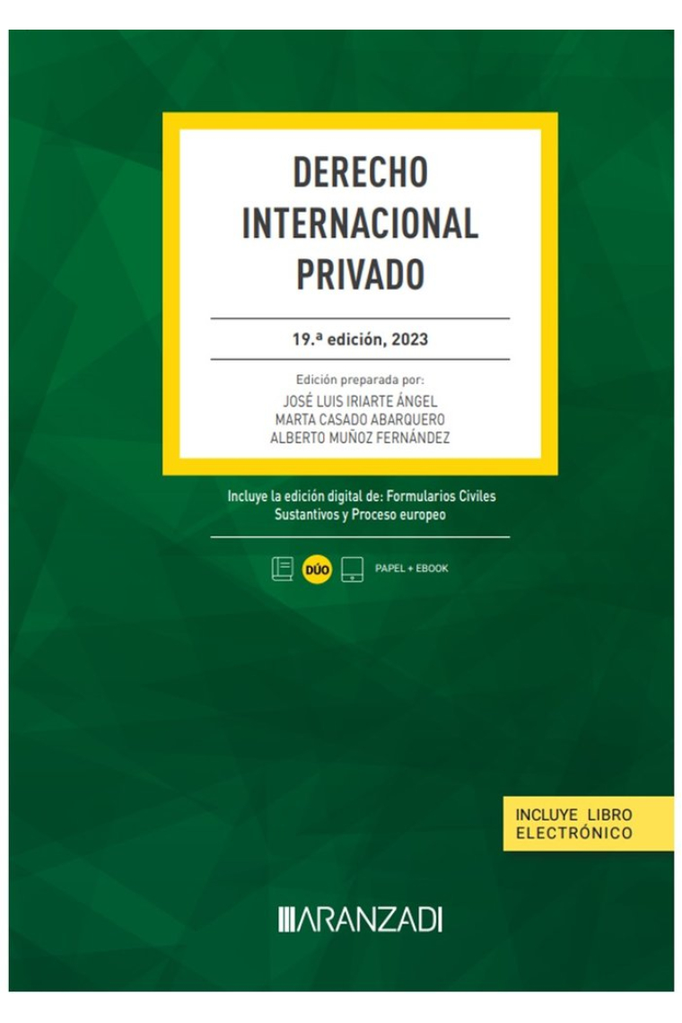 DERECHO INTERNACIONAL PRIVADO 19 ED