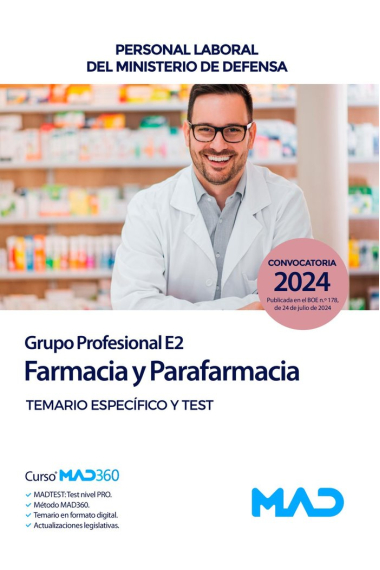 FARMACIA Y PARAFARMACIA GRUPO PROFESIONAL E2 TEMARIO Y TEST