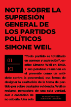 Nota sobre la supresión general de los partidos políticos