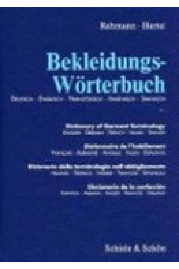 Bekleidungs-Wörterbuch. Deutsch-Englisch-Französisch-Italienisch-spanisch+katalanisch