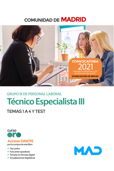 TECNICO ESPECIALISTA III GRUPO III COMUNIDAD DE MADRID