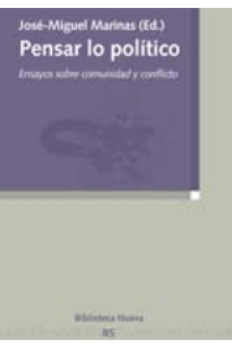 Pensar lo político: Ensayos sobre comunidad y conflicto