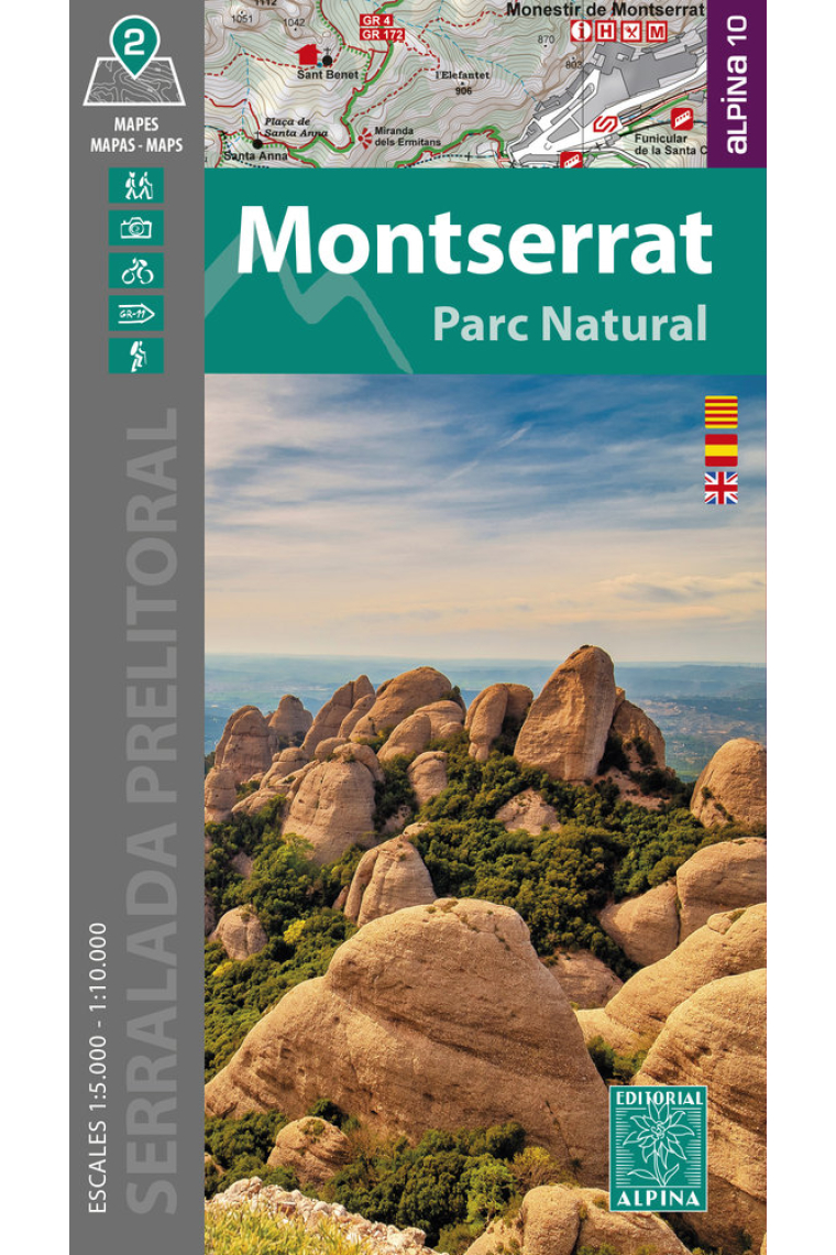 Montserrat. Parc Natural (2 mapes 1:10.000 i 1:5.000 + carpeta desplegable)