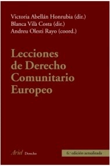 Lecciones de derecho comunitario europeo