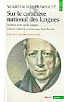 Sur le caractère national des langues et autres écrits sur le language (Ed.bilingue allemand-français)