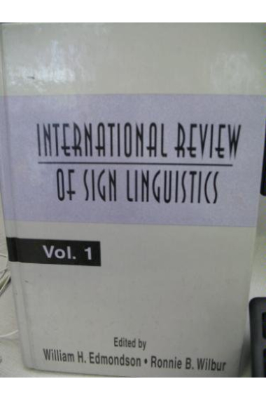 International Review of Sign Linguistics: v. 1