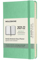 Moleskine* Agenda Semanal 18 meses Pocket (cartoné-verde)