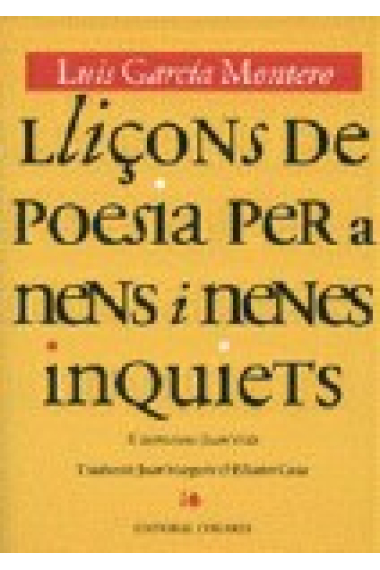 Lliçons de poesía per a nens i nenes inquiets