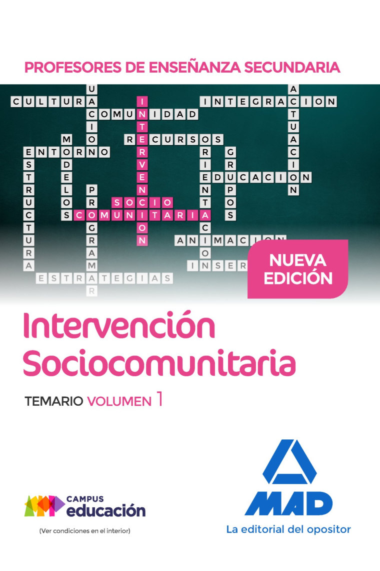 Profesores de Enseñanza Secundaria Intervención Sociocomunitaria. Temario volumen 1