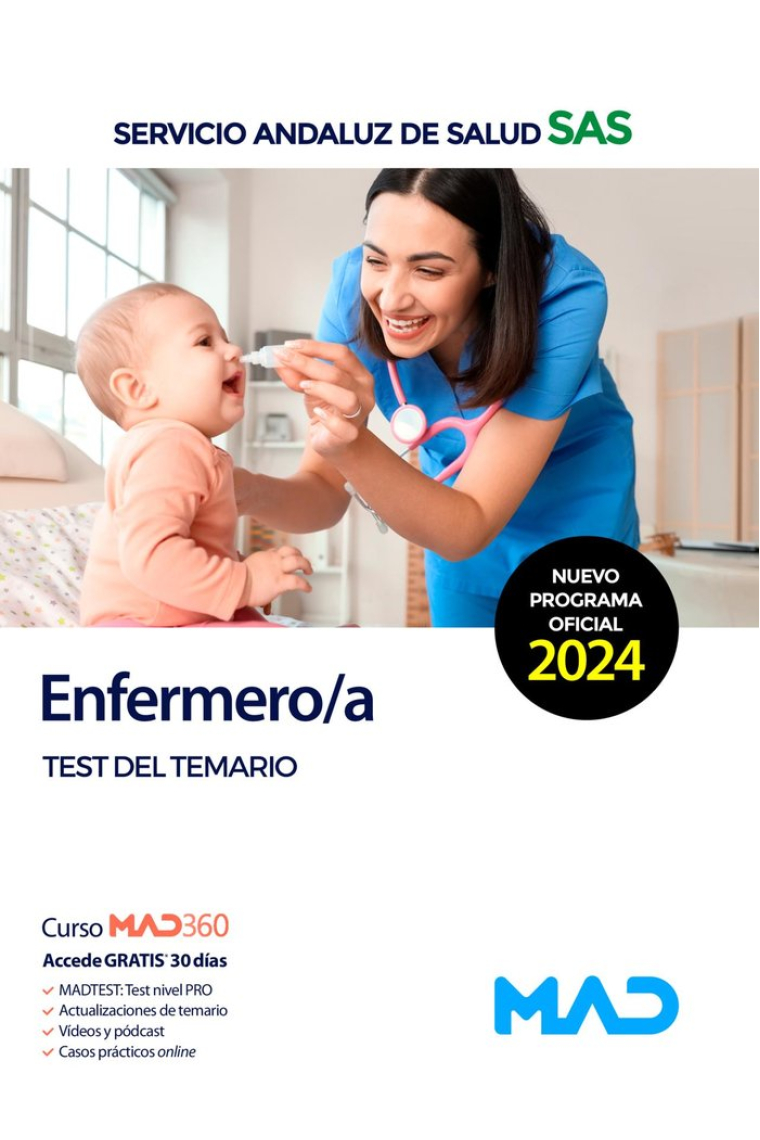 ENFERMERO/A TEST TEMARIO SERVICIO ANDALUZ SALUD