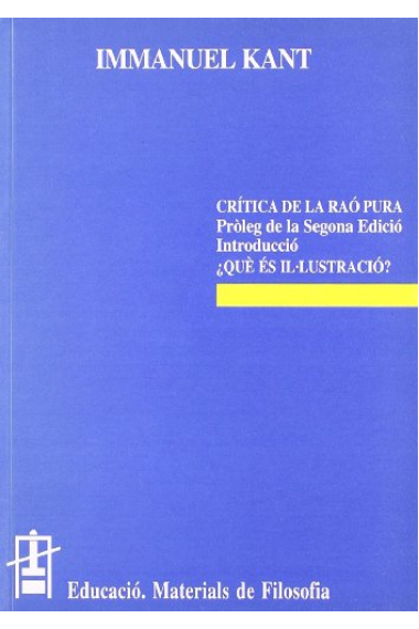 Crítica de la raó pura · Què és il·lustració?