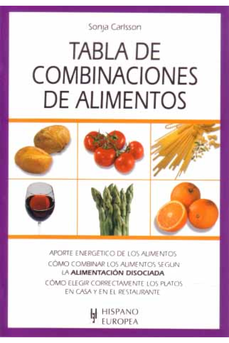 Tabla de combinaciones de alimentos