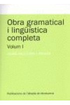 Obra gramatical i lingüística completa, Volum 3-1