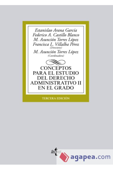 Conceptos para el estudio del derecho administrativo II en el grado