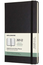 Moleskine* Agenda Semanal Horizontal 18 meses Large (cartoné-negro)