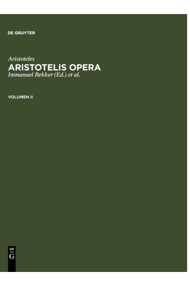 Aristotelis Opera, Band 2