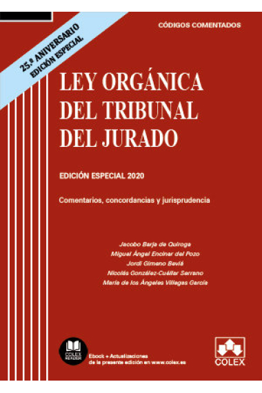 Ley Orgánica del Tribunal del Jurado - Código comentado