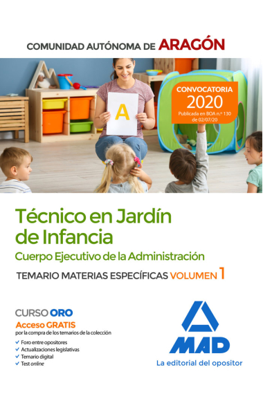 Técnicos en Jardín de Infancia del Cuerpo Ejecutivo de la Administración de la Comunidad Autónoma de