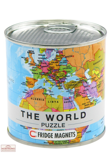 Puzzle magnético The World enlatado. 100 piezas. (33x23cm)