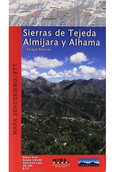 SIERRAS DE TEJEDA ALMIJARA Y ALHAMA MAPA SENDERISMO